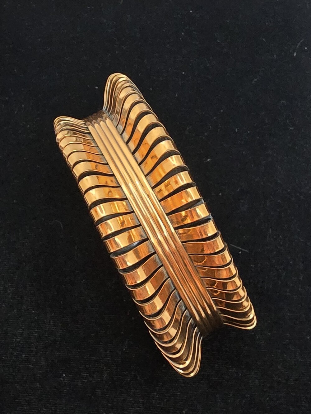 Mid-century Copper Loop Bangle 1950s Atomic Dramatic